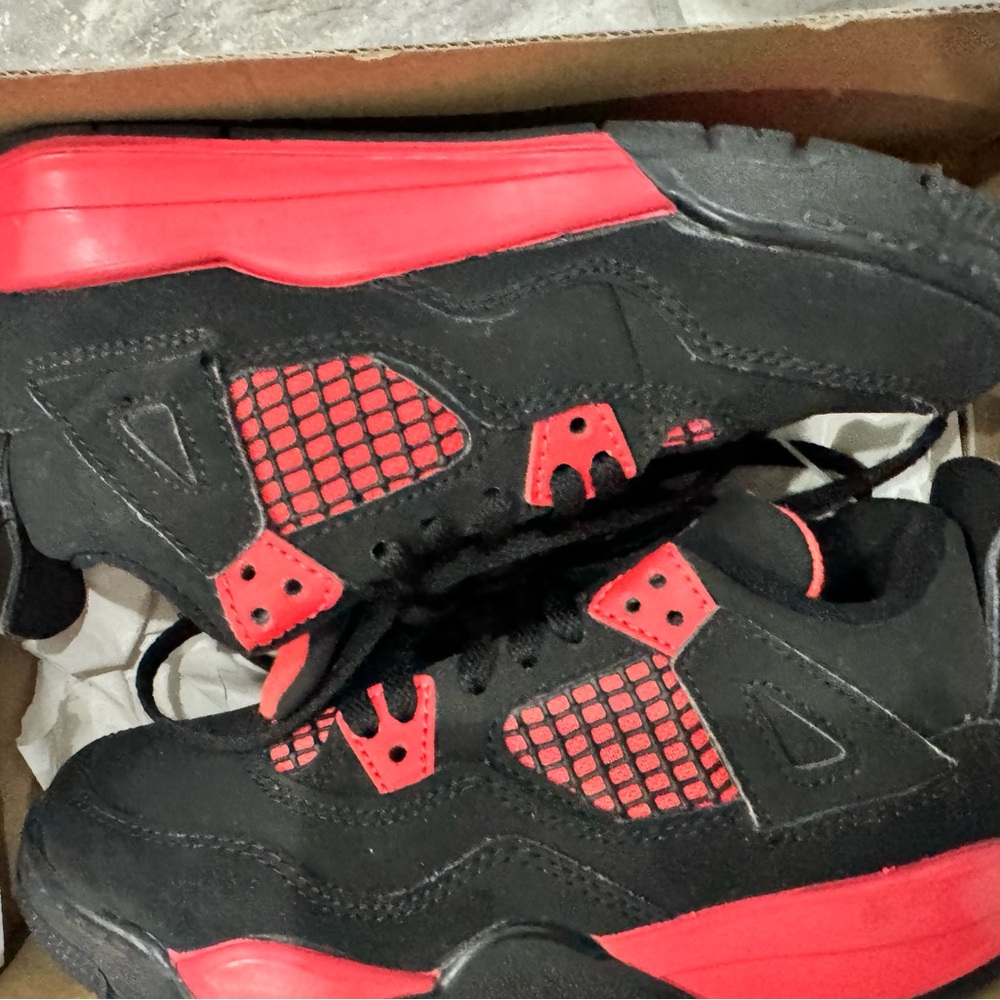 Kids Black and Red Athletic Shoes